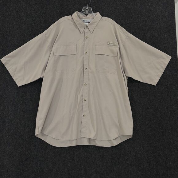 Columbia Shirt Mens 2XL Short Sleeve Vented Fishing Outdoor Lightweight Nylon - Picture 1 of 8